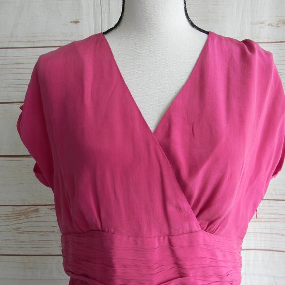 GARNET HILL WM'S 100% SILK SHORT SLEEVE AIRY BREEZY DRESS SZ 14 - Picture 2 of 6